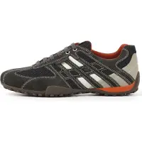 Geox Baskets basses 'UOMO SNAKE' anthracite / gris clair / gris foncé / orange foncé