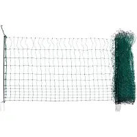 AKO Geflügelnetz Premium (grün, 25m Länge, 122 cm hoch, 9 Pfähle, Doppelspitze)