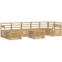 vidaXL Ensemble de canapés d'extérieur , 8 pièces, blanc, 59 x 59 x 37 cm