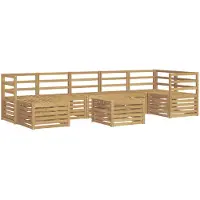 vidaXL Ensemble de canapés d'extérieur , 8 pièces, blanc, 59 x 59 x 37 cm