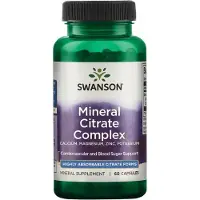 Sonstiges MultiMineral Citrate - Calcium, Magnésium, Zinc, Potassium 60 gélules Swanson Health Products