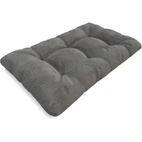 Pokar Coussin pour palette avec belle surpiqûre Garniture canapé-palette, Taille:Coussin d'assise 120 x 80, Couleur:Gris