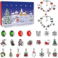 Sonstiges Awutzut Calendrier de l'Avent 2024 Fille Adolescente DIY Bijoux Charms Bracelets Bleu