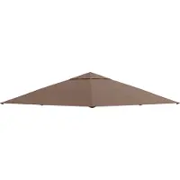 Youjia Toile de rechange pour pavillon 2,93 x 2,93 m. Toile de protection solaire en polyester couleur café, idéale pour le jardin et la terrasse, 293 cm, 100 % polyester