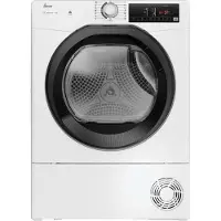 Hoover H-DRY 350 HR EH9N2TBE-S, colonne, remplissage frontal, pompe à chaleur, blanc, pivotant, tactile, noir