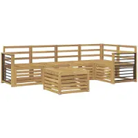 vidaXL Ensemble de canapés d'extérieur , 6 pièces, blanc, 59 x 59 x 37 cm