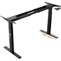 OEM Support de bureau debout, réglable en hauteur, construction robuste, Dual 70to120cm noir