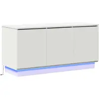 Syfax Meuble TV Blanc 100 x 38 x 49 cm Bois d'ingénierie