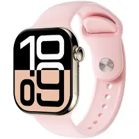 Platinet Montre connectée AMOLED 1,85 pouces avec tracker d'activité et Bluetooth, couleur or rose