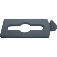 Rubbermaid Slim Jim Station de recyclage, couvercle pour Recycling-Mix, gris