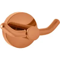 RAV Lot de 2 patères double COLORADO en laiton rose gold brossé 9,2x 5,3x5 cm