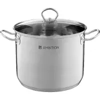 Ambition Acero 16 l - Marmite / casserole gastronomique en acier inoxydable avec couvercle