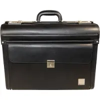 Palm Valise de pilote Masters aspect cuir à roulettes / 2179 37 x 48 x 24 cm, noire