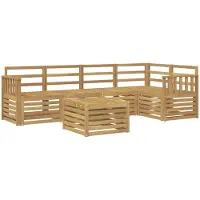 vidaXL Ensemble de canapés d'extérieur , 6 pièces, blanc, 59 x 59 x 37 cm