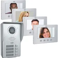 Elro Interphone vidéo pour immeubles collectifs avec caméra de vision nocturne - Interphone