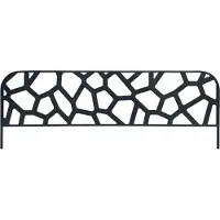 Nortene Bordure métal décoratif à planter STONE - 0,40 x 1 m - Ardoise