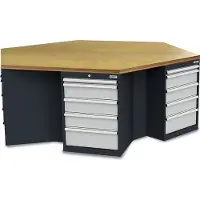 WS24 Établi hexagonal L x P x H 2 500 x 2 165 x 860 - -100147