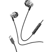 COOL Accesorios 8434847070889, Câble, Appels/musique, 20 - 25 000 Hz, Écouteurs avec microphone, Noir, Argent