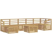 vidaXL Ensemble de canapés d'extérieur , 8 pièces, blanc, 59 x 59 x 37 cm