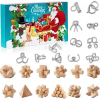 Sonstiges Calendrier de l'Avent 2024 - Casse-tête en métal et en bois, puzzle IQ pour enfants et adultes