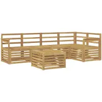 vidaXL Ensemble de canapés d'extérieur , 6 pièces, blanc, 59 x 59 x 37 cm