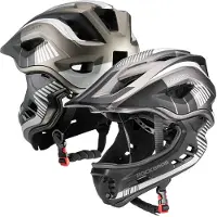 RockBros Casque De Vélo Pour Enfants Avec Mentonnière Amovible Tt-32Sbtg-S Taille S - Gris