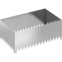 vidaXL Bordure de pelouse 100 x 60 x 35 cm en acier argenté