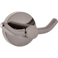 RAV Lot de 2 patères double COLORADO en laiton gris métal poli 9,2x 5,3x5 cm