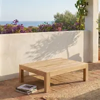 Wilsa Garden Table basse de jardin en teck massif TOUQUET