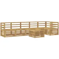 vidaXL Ensemble de canapés d'extérieur , 7 pièces, blanc, 59 x 59 x 37 cm
