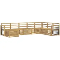 Syfax Ensemble de canapés d'extérieur 8 pcs Blanc 306 x 187,5 x 73 cm