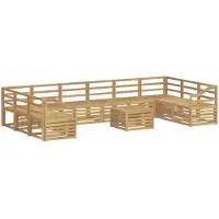 vidaXL Ensemble de canapés d'extérieur , 11 pièces, blanc, 59 x 59 x 37 cm
