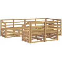 vidaXL Ensemble de canapés d'extérieur , 7 pièces, blanc, 245 x 126,5 x 73 cm