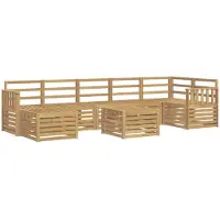 vidaXL Ensemble de canapés d'extérieur , 8 pièces, blanc, 59 x 59 x 37 cm