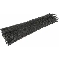 Colorations - Fil chenille noir, 100pcs.