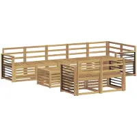 vidaXL Ensemble de canapés d'extérieur , 9 pièces, blanc, 59 x 59 x 37 cm