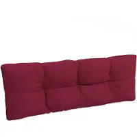 Pokar Coussin pour palette avec belle surpiqûre Garniture canapé-palette, Taille:Coussin arrière 120 x 40, Couleur:Rouge foncé