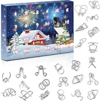Sonstiges GEEKEO Puzzle en métal Calendrier de l'Avent 2024 Jeux de casse-tête de Noël Enfants Adultes