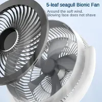 Zimilo Ventilateur sur pied sans fil avec télécommande, 7 vitesses, minuterie 12 heures, écran LED, hauteur réglable, oscillation, pour le bureau et la maison