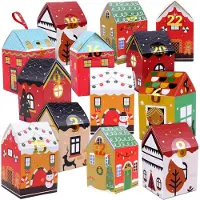 Sonstiges Calendrier de l'Avent à remplir pour enfants, DIY décoration de Noël 24 boîtes sacs avec autocollants et rubans