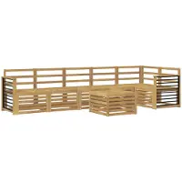 vidaXL Ensemble de canapés d'extérieur , 7 pièces, blanc, 59 x 59 x 37 cm