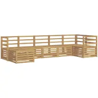 vidaXL Ensemble de canapés d'extérieur , 7 pièces, blanc