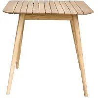 Wilsa Garden Table de jardin carrée 2/4p en teck massif NAPLES