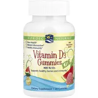 Nordic Naturals , Comprimés Gélifiés Vitamine D3 pour Enfants, Éclat de Pastèque Sauvage, 400 UI, 60 Comprimés Gélifiés