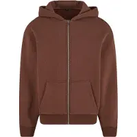 Build Your Brand Fluffy Full Zip Sweatshirt Marron S Homme
