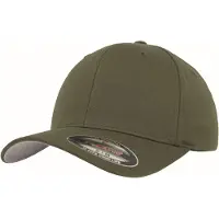 Flexfit Casquette de - Wooly Combed - pour Unisexe - olive - Taille Adolescent(e)