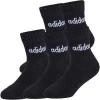 Adidas Chaussettes de sport 'Linear Ankle 5 Pairs Kids' noir / blanc