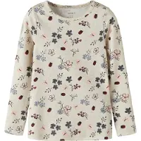 Name it T-Shirt 'NMFKAMELIA' beige chiné / bleu clair / rosé / rouge foncé