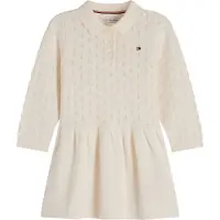 Tommy Hilfiger Kn0kn02261 Long Sleeve Short Dress Beige 6 Months Fille