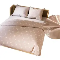 MARKIZETA HOME Linge de lit, parure de lit en satin de coton 160 x 200, Velora Beige, motifs floraux